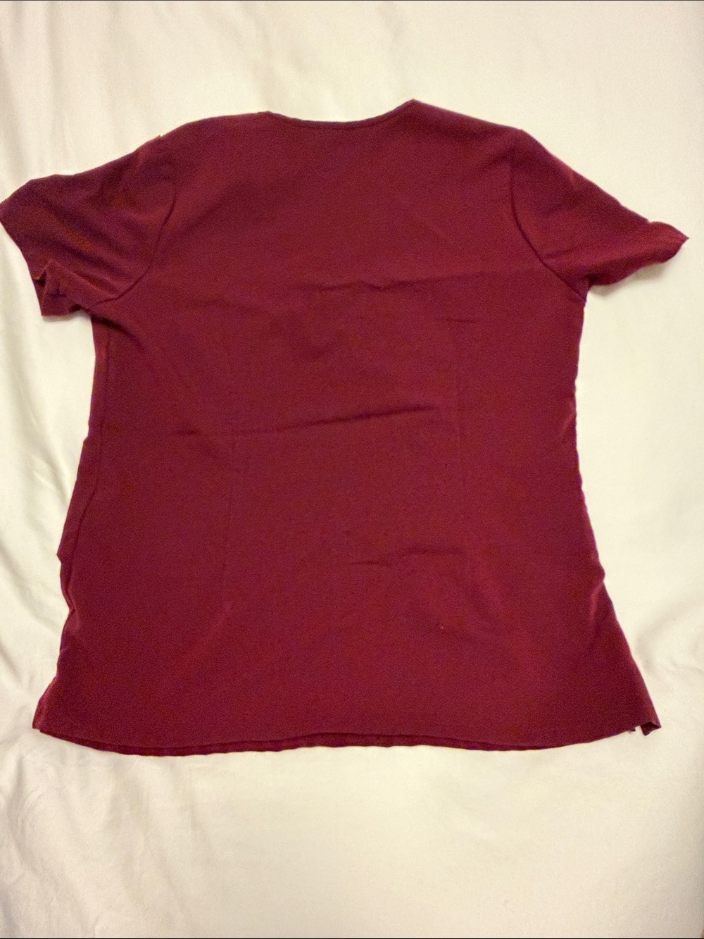 Figs Burgundy Scrub Set - Catarina one pocket Top & Zamora Pants - Picture 3 of 5